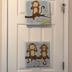 Canvas wall hangings for baby boy!